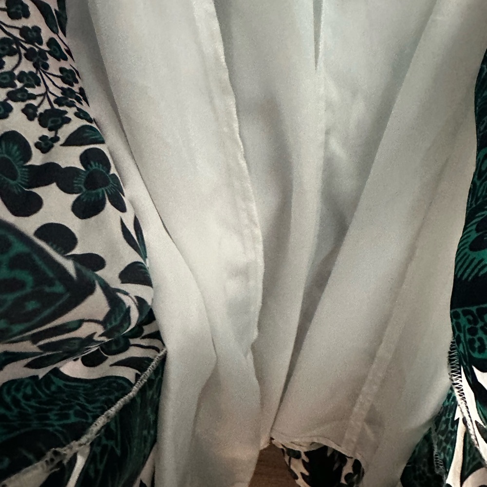 J. Crew Teal and White One-Shoulder Floral Dress - Picture 8 of 15